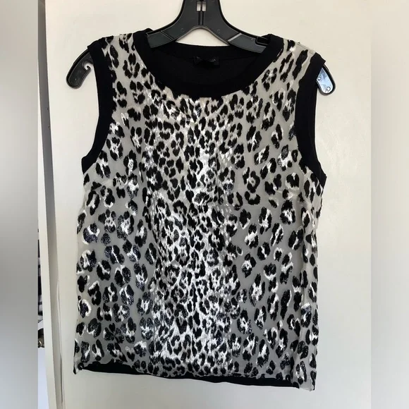 GIAMBATTISTA VALLI ITALY SILK ANIMAL PRINT TOP TANK BLOUSE SZ S/ 42 - Picture 1 of 8